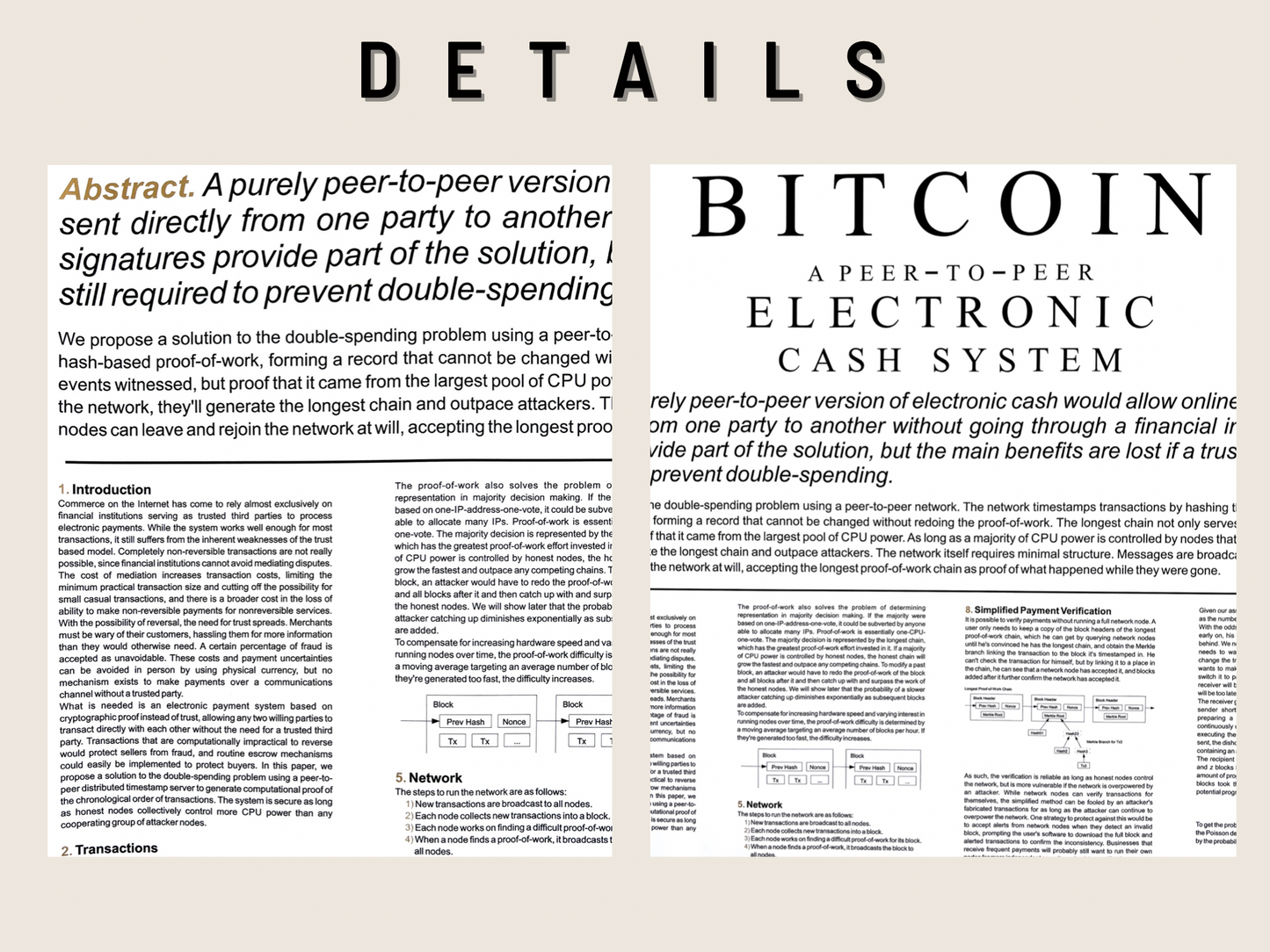 Bitcoin Poster Satoshi Nakamoto BTC WHITEPAPER – Ansicht 7 | KryptoFuchs