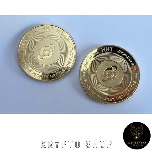 Helium HNT Kryptomünze – Vorder- und Rückseite | KryptoFuchs