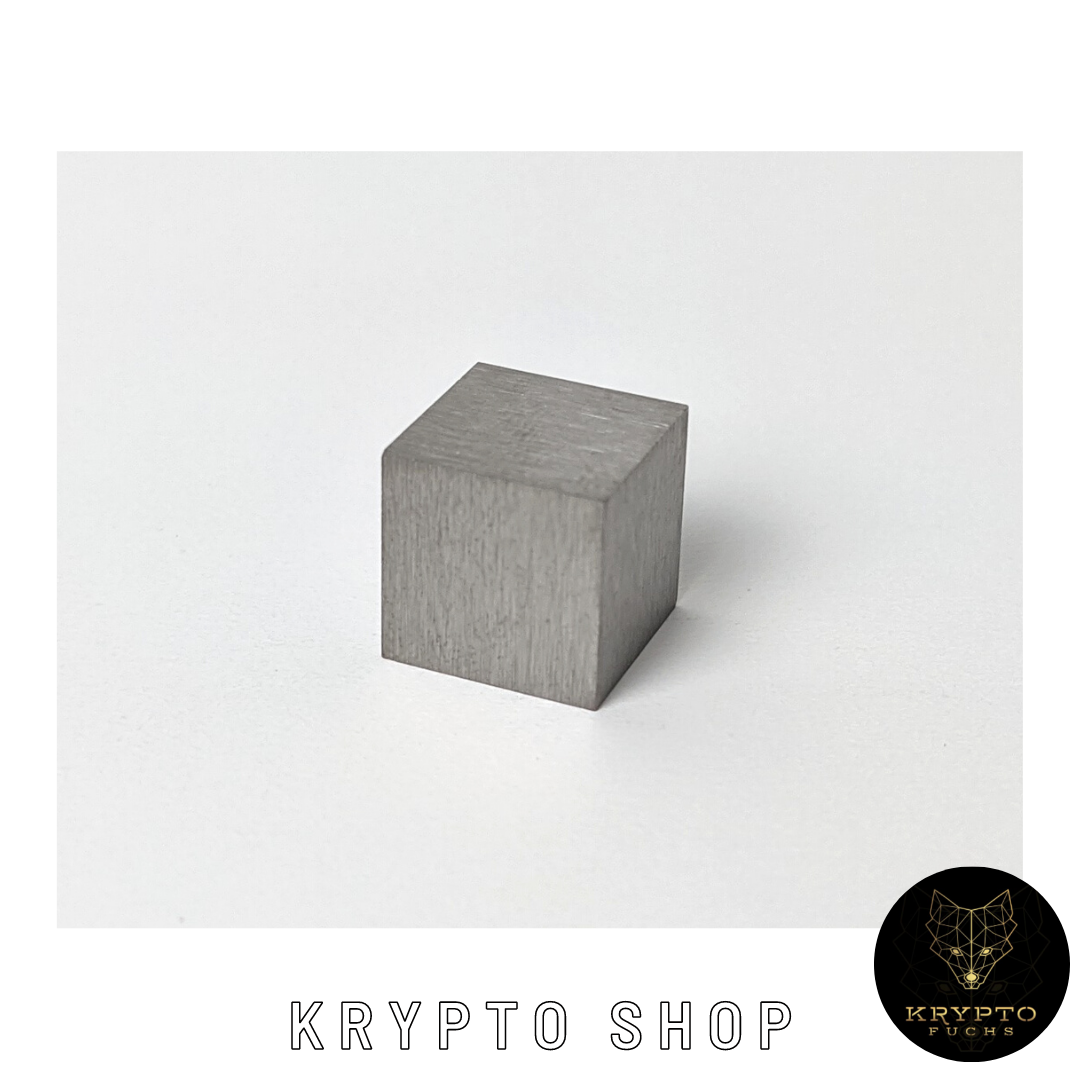 1cm Tungsten Cube, Wolfram Würfel 99.95%