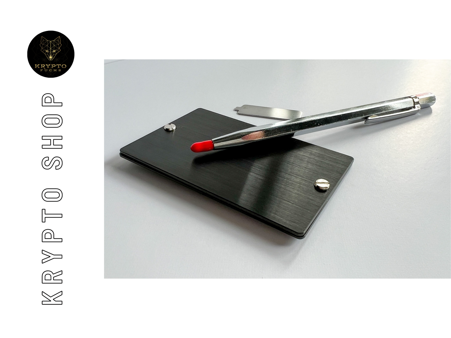 Krypto Recovery Phrase Backup mit Gravurstift – Ansicht 10 | KryptoFuchs