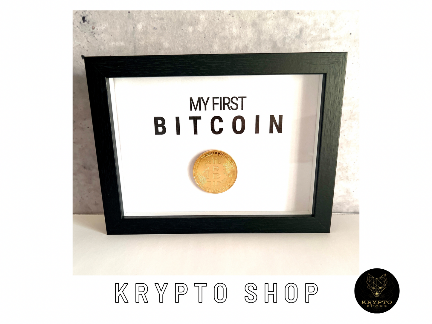 Krypto Kunst "My first Bitcoin" – Ansicht 4 | KryptoFuchs