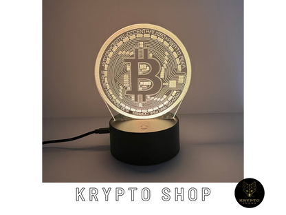 Krypto Lampe 3D LED mit Fernbedienung