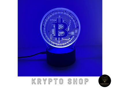 Krypto Lampe 3D LED mit Fernbedienung