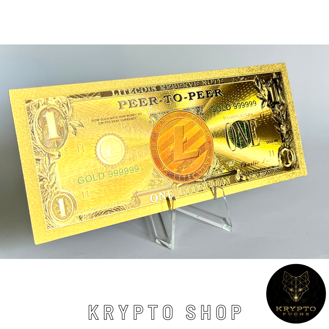 Litecoin LTC Krypto Banknote
