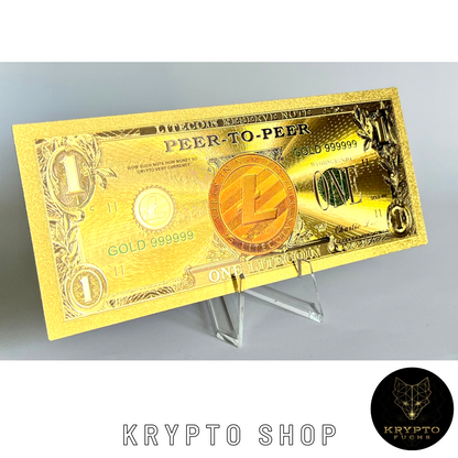 Litecoin LTC Krypto Banknote
