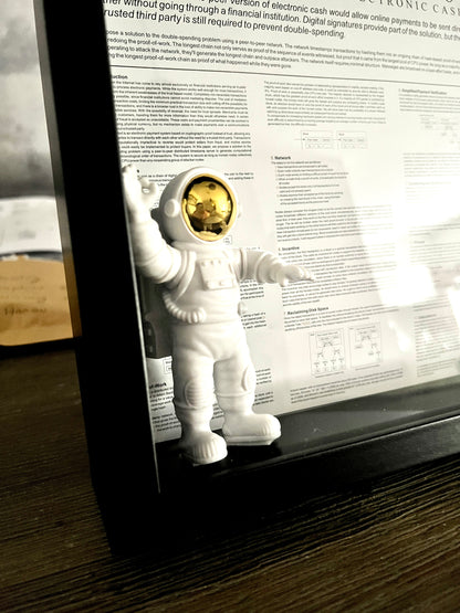 Krypto-Kunst "Bitcoin BTC Satoshi Nakamoto Whitepaper"