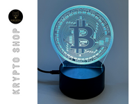 Krypto Lampe 3D LED mit Fernbedienung