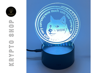 Krypto Lampe 3D LED mit Fernbedienung
