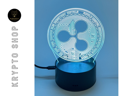 Krypto Lampe 3D LED mit Fernbedienung