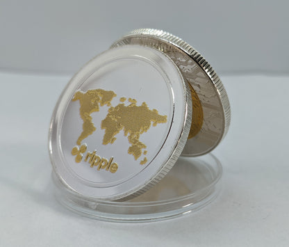 Ripple XRP Kryptomünze – Bicolor, Münze in Schutzkapsel | KryptoFuchs