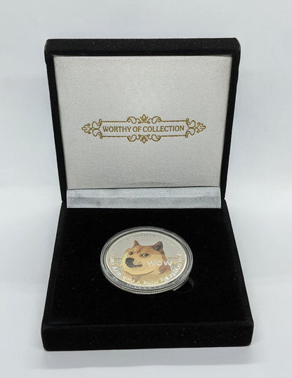 Dogecoin DOGE bicolor Kryptomünze