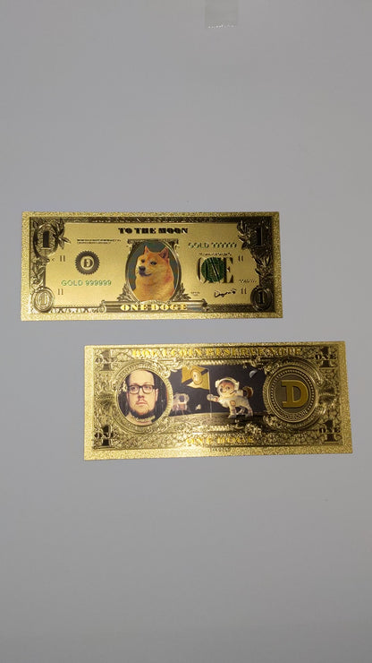 Dogecoin DOGE Krypto Banknote